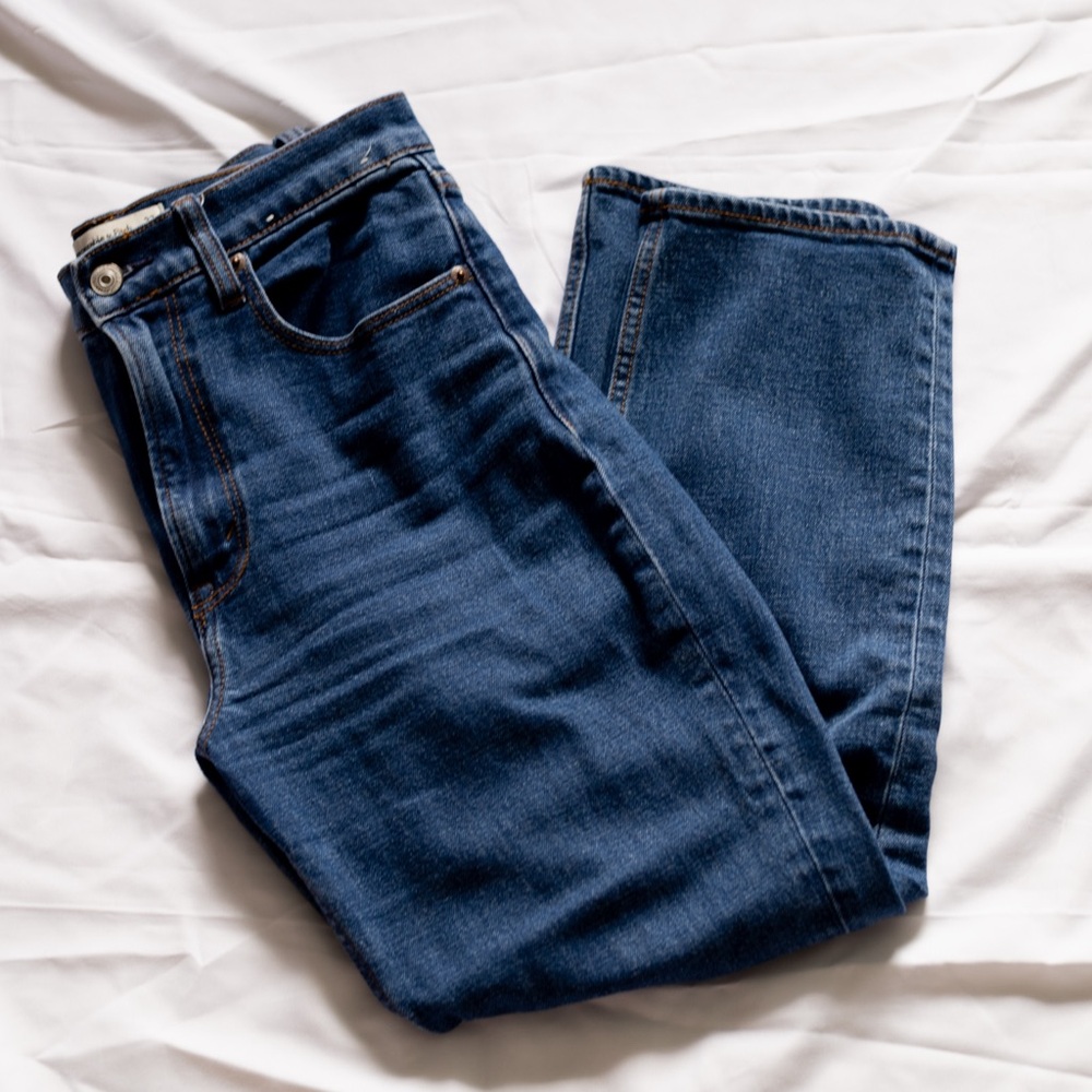 Abercrombie & Fitch Dark Blue Straight Leg Jeans